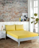 NİVEMESHOME 160*200 SARI LASTİKLİ ÇARŞAF SETİ - 1