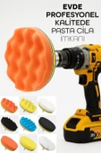Büyük Boy 11 Parça 150mm Pasta Cila Polisaj Süngeri Seti Matkap Uyumlu Pasta Cila Parlatma Pedi Seti thumbnail 8