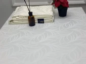 NİVEMESHOME 140X200 KREM YAPRAK DESENLİ LEKE TUTMAZ MASA ÖRTÜSÜ - 4