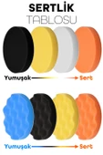 Büyük Boy 11 Parça 150mm Pasta Cila Polisaj Süngeri Seti Matkap Uyumlu Pasta Cila Parlatma Pedi Seti thumbnail 6