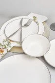 Bambum Naz - 24 Parça Yemek Takımı Beyaz Platin thumbnail 3