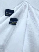 NİVEMESHOME 140X200 BEYAZ DAİRE SEMBOL LEKE TUTMAZ MASA ÖRTÜSÜ - 2