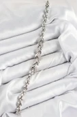 Pirinç Zirkon Taşlı Balık Kuyruğu Model Gümüş Renk Kadın Bileklik - EBJ250726W36798 thumbnail 2
