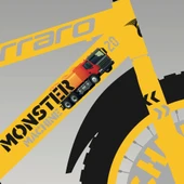Carraro Monster 16 Alüminyum Kadro 16 Jant Çocuk Bisikleti Sarı Gri Siyah - 1