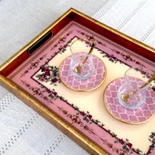 Glore A08- Roses El Geçmeli Tepsi 31x46 - 1