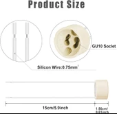 10 Adet GU10 duy 2A LED halojen lamba duyu 0,75 mm² silikon tel seramik duy bağlantı duyları 300 W enerji sınıfı A - 3