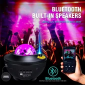 BLUETOOTHLU HOPARLÖRLÜ MÜZİKLİ PROJEKTÖRLÜ YANSITMALI ÇOCUK BEBEK ODASI GECE LAMBASI - 3