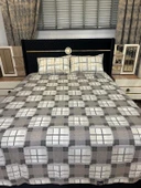 NİVEMESHOME KAHVE DESENLİ 160X230 TEK PİKE ÖRTÜSÜ TEK KİŞİLİK - 1