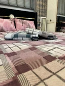 NİVEMESHOME LİLA DESENLİ 160X230 TEK PİKE ÖRTÜSÜ TEK KİŞİLİK - 1
