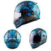 NENKI Renkli Grafik Full‑Face Kask - 1