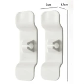 Buffer 6'lı Pratik Kablo Toparlayıcı Yapışkanlı Klips Mutfak Air Fryer Kettle Kahve Tost Makinası thumbnail 4