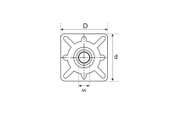 Rotil Ayak Üst M12 40x40 - 2