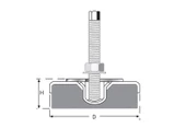 Tezgah Tamponu M20x150 Çap160 - 2