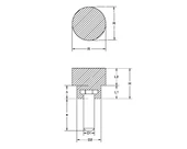 Plastik Tırtırlı Düğme Cıvatalı No:3 M8x30- thumbnail 2
