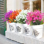 Nettenevime 6lı Set Yapay Çiçek Sazlı Lotus Karışık Renk 7 Dal Plastik  30cm thumbnail 8