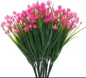 Nettenevime 6lı Set Yapay Çiçek Sazlı Lotus Pembe Renk 7 Dal Plastik  30cm thumbnail 7