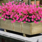 Nettenevime 6lı Set Yapay Çiçek Sazlı Lotus Pembe Renk 7 Dal Plastik  30cm thumbnail 3