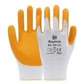 BAYMAX NAYLON NİTRİL ELDİVEN BX-NP03 SARI-BEYAZ NO:10/XL - 12 ÇİFT - 1