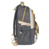 Relaxion Yeni Sezon Kalemlikli Gri-Sarı Premium Okul Sırt Çanta 1512 thumbnail 4