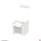 Modilayn DOQU (M) Set Ocak Altı Dolap 60x88x48 cm, Çekmeceli,Kapaklı, Tüp Bölmeli Ve Baharat Raflı - 9