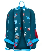 Coral High Kids Çivit Kırmızı Uzay Desenli Dört Bölmeli USB'li Okul Sırt Çantası 23290 thumbnail 4