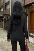 Transparan Detaylı Dökümlü Gömlek 3427 thumbnail 5
