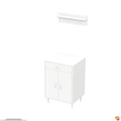 Modilayn DOQU (M) Set Ocak Altı Dolap 60x88x48 cm, Çekmeceli,Kapaklı, Tüp Bölmeli Ve Baharat Raflı - 10