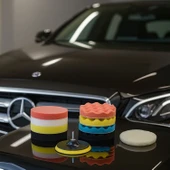 Pasta Cila Polisaj Süngeri Seti Büyük Boy 11 Parça 150mm Matkap Uyumlu Oto Seramik Wax Parlatma Pedi - 2