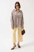 Çizgili Saten Gömlek thumbnail 2