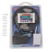 5 Metre 12 Renkli LED Şerit Işık | Esnek Dekoratif Aydınlatma | Uzaktan Kumandalı | Enerji Tasarruflu - 4