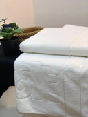 NİVEMESHOME BEYAZ 90X150 LOGOLU BANYO HAVLUSU thumbnail 3