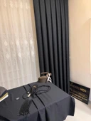 NİVEMESHOME KETEN TREND MASA ÖRTÜSÜ ANTRASİT APM - 1