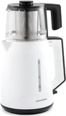 Grundig TM 4961 Elektrikli Çay Makinesi, 1.8 Litre Isıtıcı ve 0.8 Litre Demlik Kapasitesi, Paslanmaz Çelik Çay Filtresi, Kettle Olarak Kullanılabilme Özelliği, 1650 W, Beyaz thumbnail 1