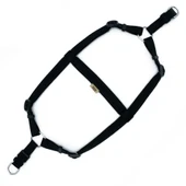 Doggie Konfor Dokuma Ronin Göğüs Tasması Siyah 2.0*55-65 cm (DSGT L) - 2