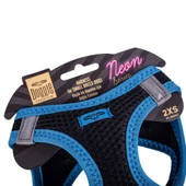 Doggie Havalı Dokuma Neon Küçük Irk Göğüs Tasması Mavi 26-30 cm (ANG-2XS) thumbnail 2