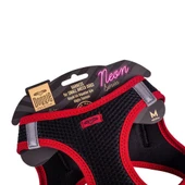 Doggie Havalı Dokuma Neon Küçük Irk Göğüs Tasması Kırmızı 38-44 cm (ANG-M) - 3