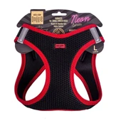 Doggie Havalı Dokuma Neon Küçük Irk Göğüs Tasması Kırmızı 42-48 cm (ANG-L) - 1