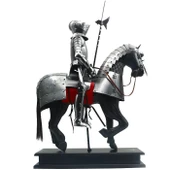 300.S3003 Sterling Iron Knight Atlı Dekoratif Süs - 1