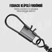 Fishack Paslanmaz Klipsli Fırdöndü Füme No: 7 12'li thumbnail 2
