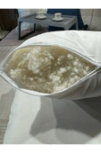 %100 Merinos Boncuk Kuzu Yünü Dolgulu Yastık 50 X 70 Cm Ebat , 1000 gram - 3