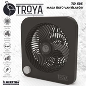 Troya Tr-516 Masaüstü Vantilatör 3 Kanatlı 3 Kademeli Vantilatör - 1