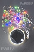 Güneş Enerjili Çok Fonksiyonlu Kamp Lambası ve 12 Metre RGB LED Işık Şeridi - USB Powerbank Özellikli - 4