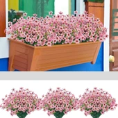 Nettenevime 12li Set Yapay Çiçek Sazlı Mine Pembe Renk 5 Dallı 33cm thumbnail 5