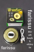 Güneş Enerjili Kamp Feneri ve 8 Metre 6 Modlu Renkli Peri LED Işık Seti | USB Şarjlı, Portatif ve Çok Fonksiyonlu - 6