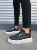 JET-010 Cloud Bağcıklı Cilt Erkek Günlük Sneaker Ayakkabı CBT - Siyah - 2