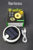 Güneş Enerjili Kamp Feneri ve 8 Metre 6 Modlu Renkli Peri LED Işık Seti | USB Şarjlı, Portatif ve Çok Fonksiyonlu - 8
