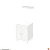 Modilayn QPLAS (M) Set Ocak Altı Dolap 65x88x48 cm Çekmeceli, Kapaklı 2 Göz Raf Bölmeli - 10