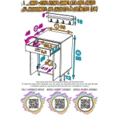 Modilayn DOQU (M) Set Ocak Altı Dolap 65x88x48 cm, Çekmeceli,Kapaklı, Tüp Bölmeli Ve Baharat Raflı thumbnail 6