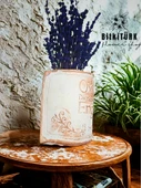 BitkiTÜRK- Kitap beton saksıda lavanta - 2
