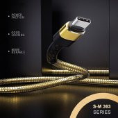 Joyroom S-M363 1.2m 2.4A Type-C USB Hızlı Şarj ve Data Kablosu Gold - 4